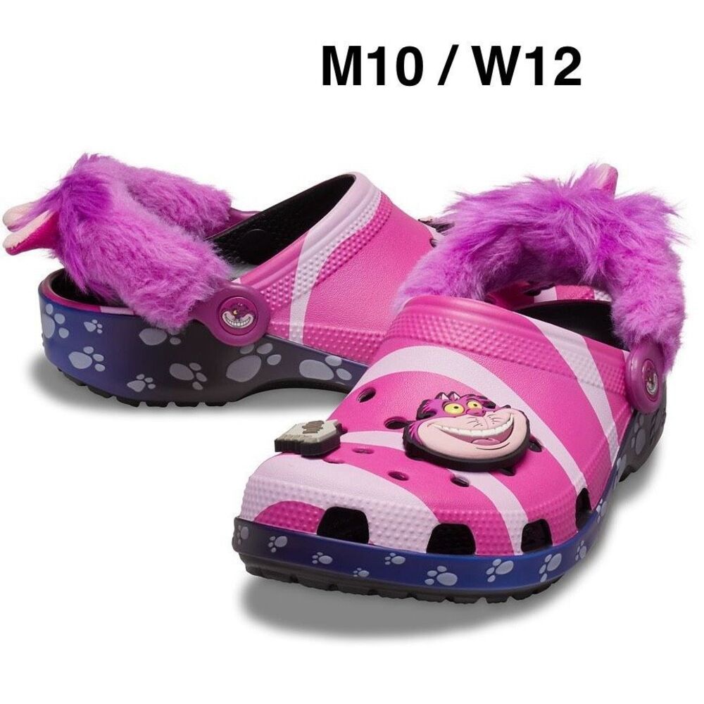M10/W12 Cheshire Cat Adults Alice in Wonderland CROCS Disney NWT NEW / Sealed